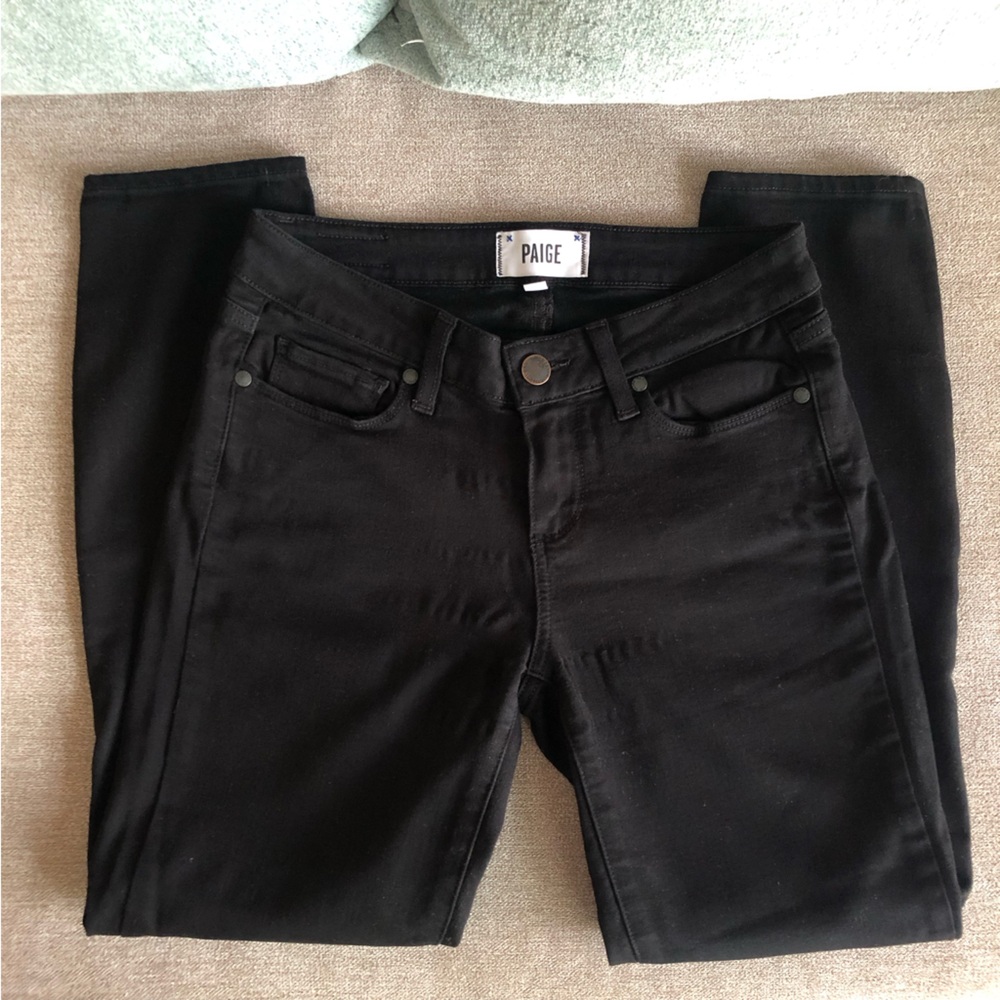 PAIGE Verdugo crop skinny jeans. size 26. Jet Black.